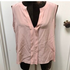 BCBGMaxAzria Soft Pink V-Neck Blouse